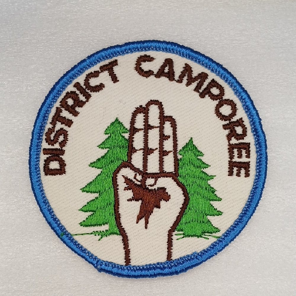 Vintage Sew on Patch: Boy Scouts of America BSA District Camporee Patch
